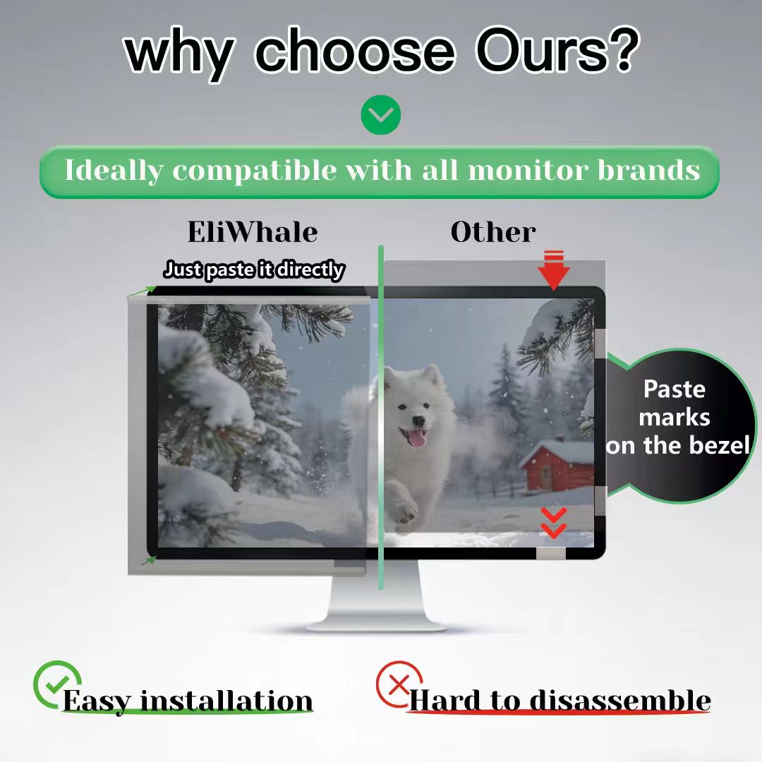 Standard Privacy Screen Filter: Nano-Suction Bezel Version