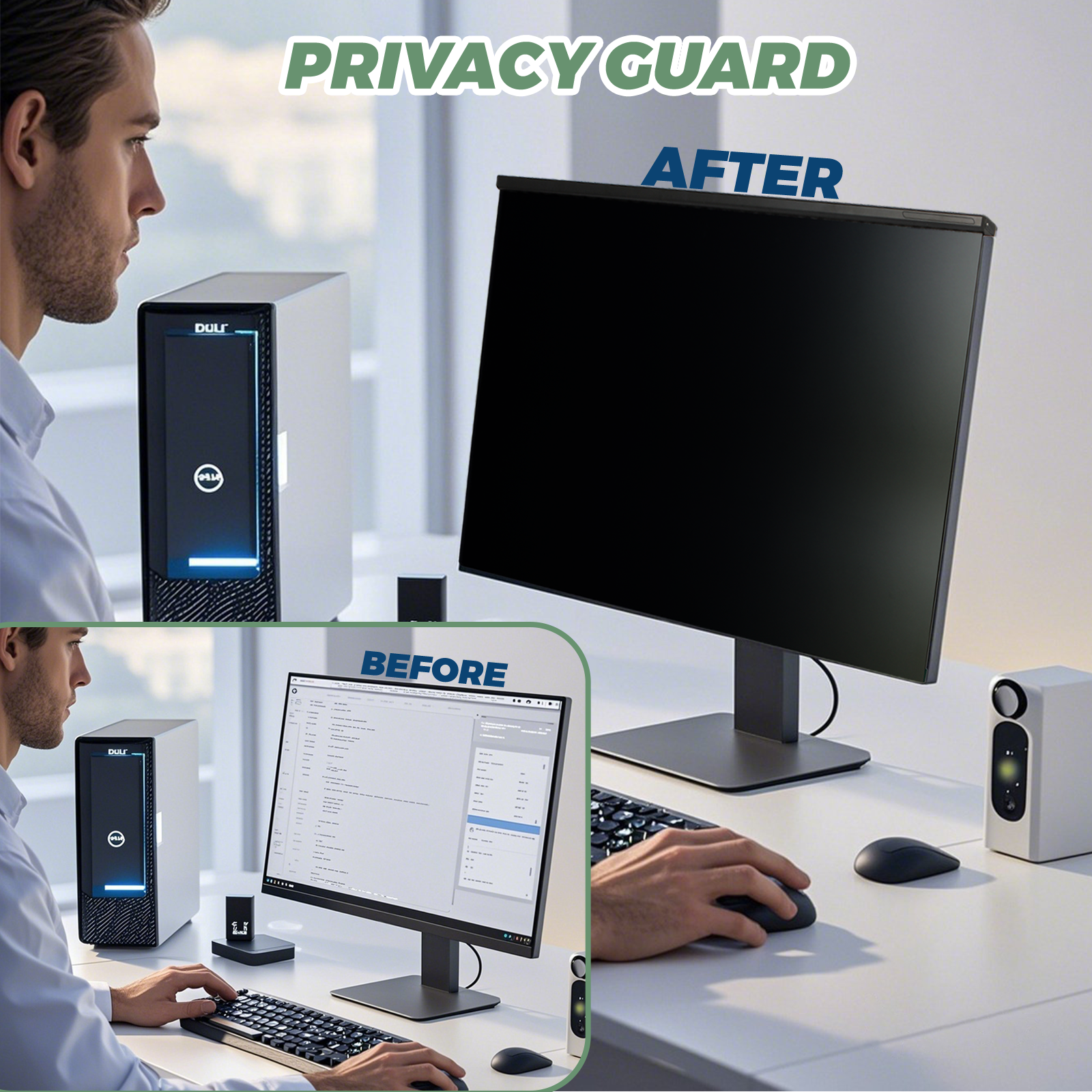 Standard Fixed Hangers Removable Hanging Computer Privacy Screen Filter