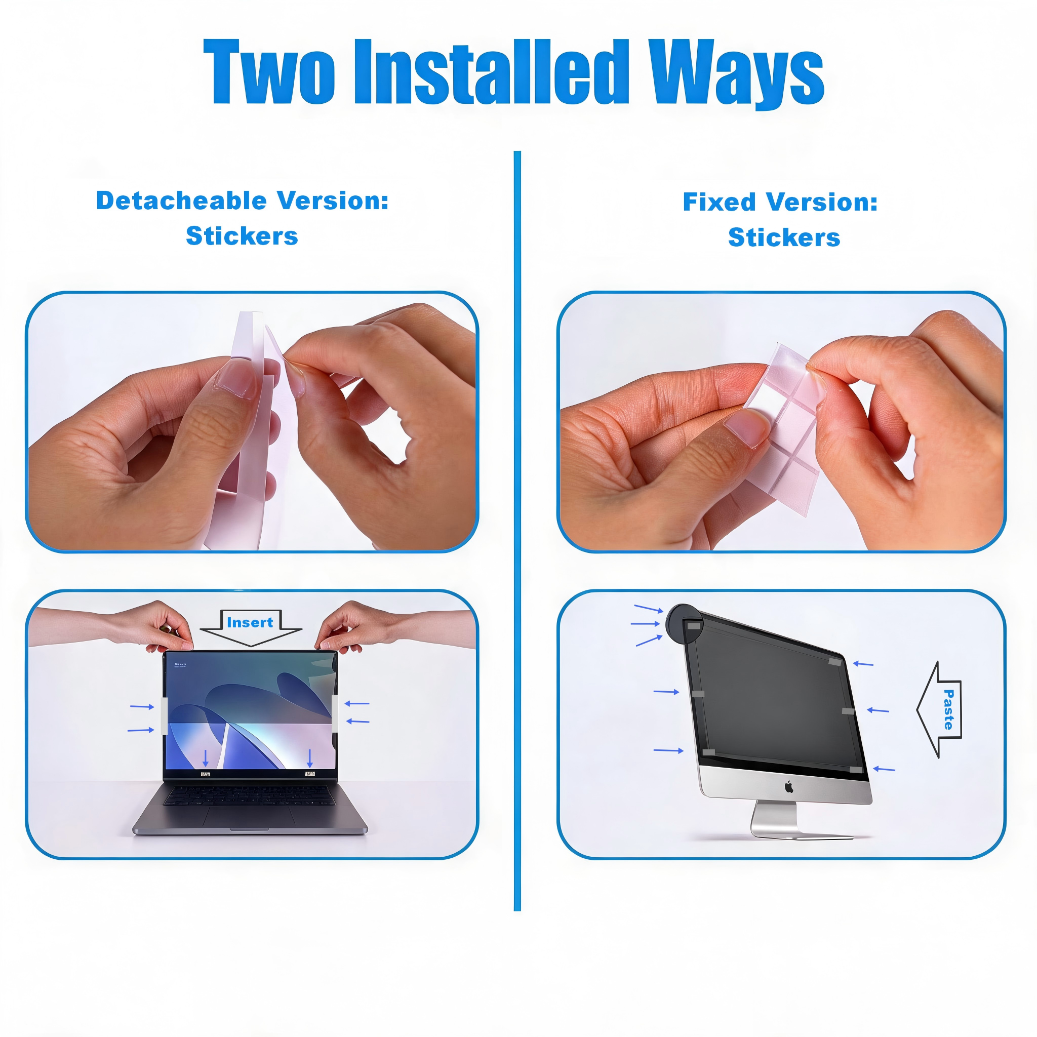 Standard Stickers Privacy Screen Filter/Film for Monitor